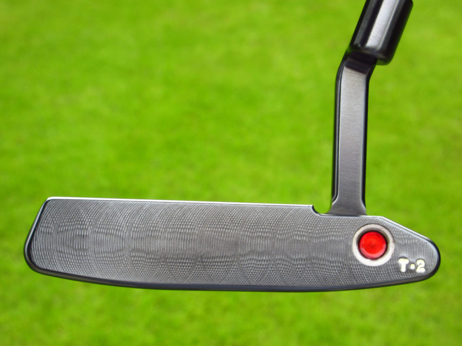 scotty cameron tour only brushed black carbon t2 timeless 2 circle t 350g putter with double milled cherry bombs golf club