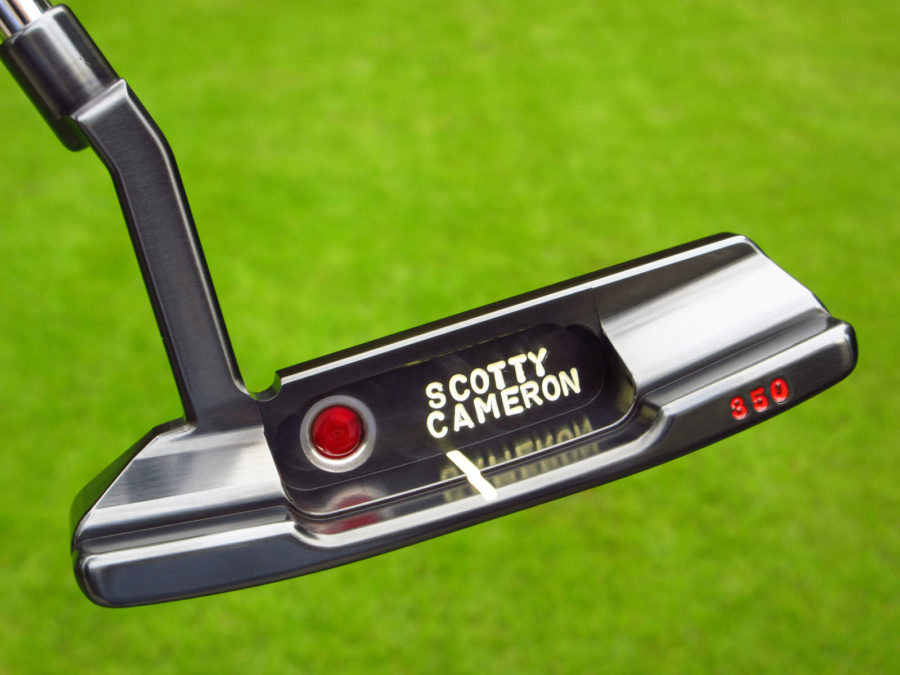 scotty cameron tour only brushed black carbon t2 timeless 2 circle t 350g putter with double milled cherry bombs golf club