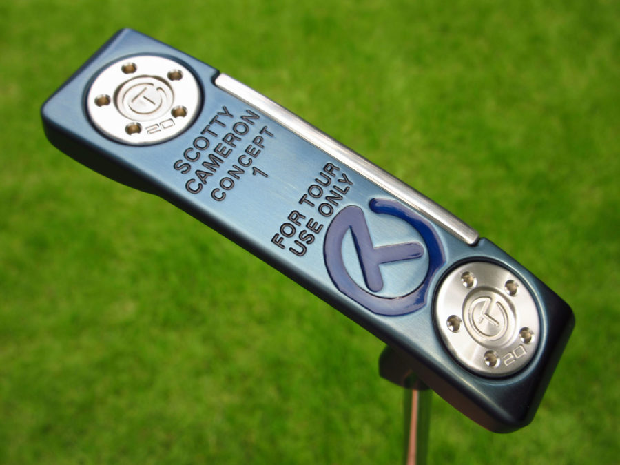 scotty cameron tour only mystic blue concept 1 newport select gss insert circle t putter with top line golf club