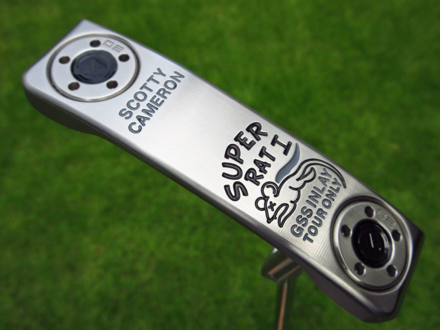 scotty cameron tour only silver mist masterful super rat gss insert circle t putter golf club with sight dot