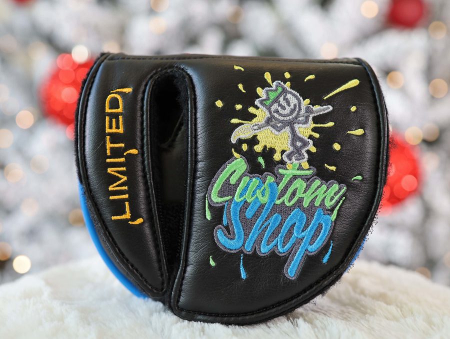 scotty cameron custom shop limited release black paint splash king grinder mid round putter headcover