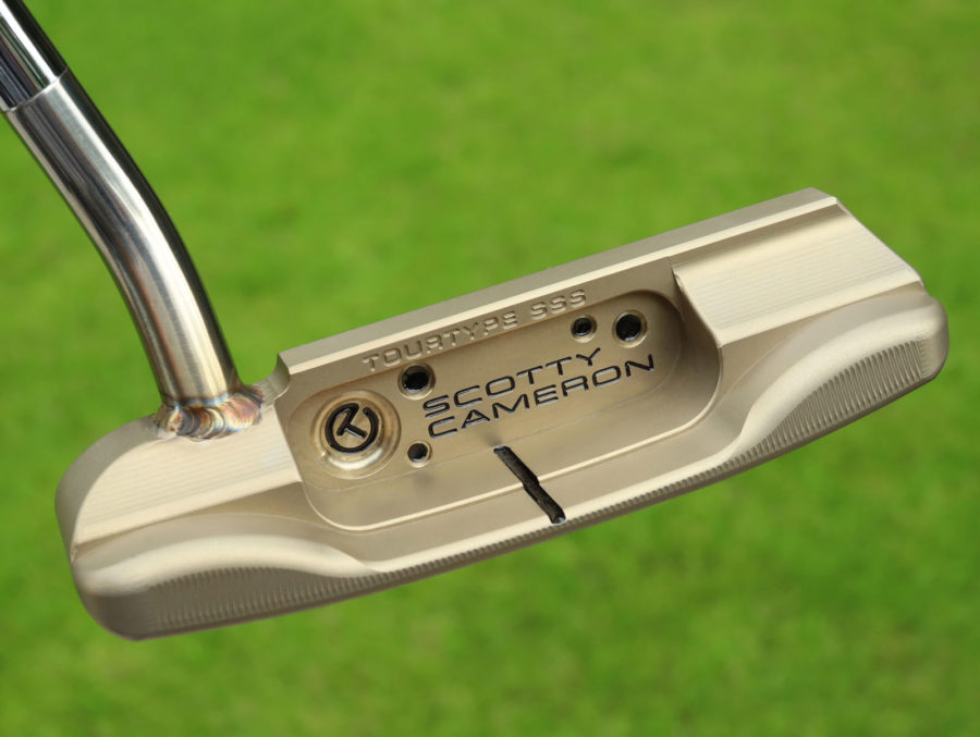 scotty cameron tour only two tone chromatic bronze and polished sss masterful 1.5 tourtype circle t with welded round neck putter golf club