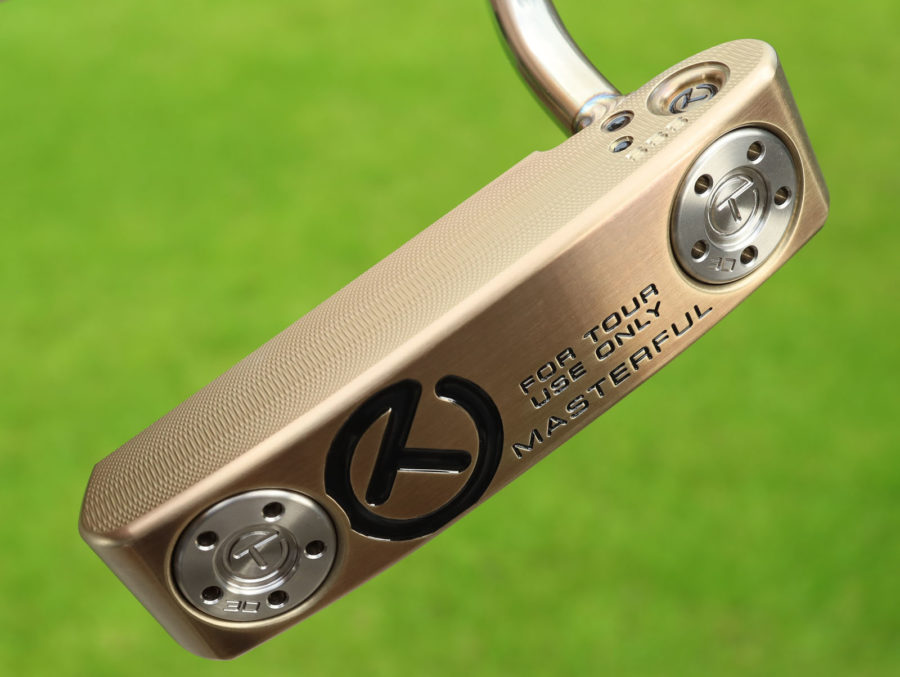 scotty cameron tour only two tone chromatic bronze and polished sss masterful 1.5 tourtype circle t with welded round neck putter golf club