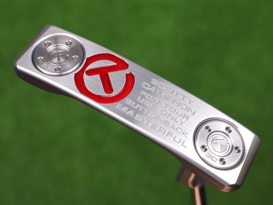 scotty cameron tour only masterful buttonback teryllium circle t 360g putter with tiger woods style sight dot golf club