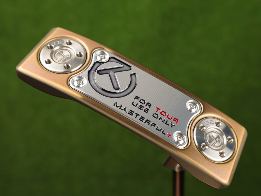 scotty cameron tour only two tone chromatic bronze and sss masterful plus tourtype circle t putter with welded plumber neck and black circle t shaft golf club