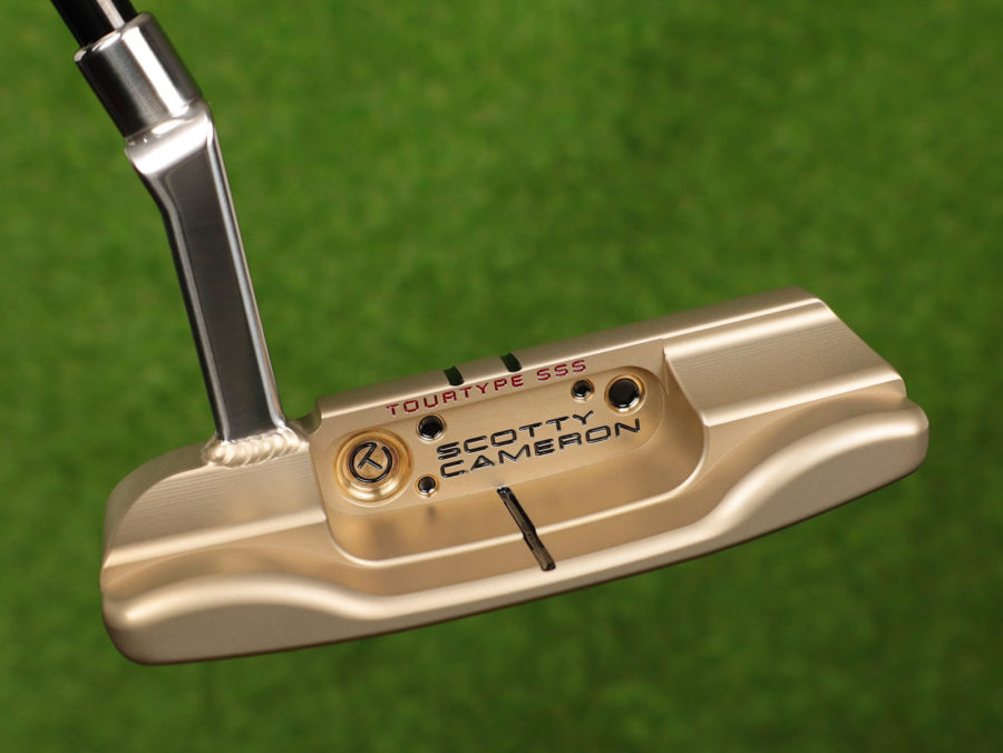 scotty cameron tour only two tone chromatic bronze and sss masterful plus tourtype circle t putter with welded plumber neck and black circle t shaft golf club