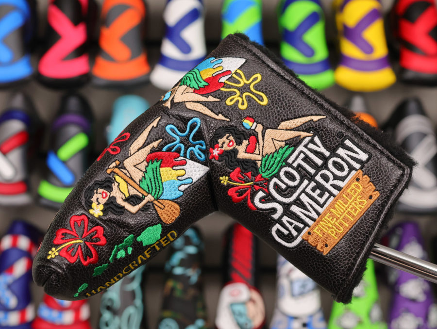 scotty cameron 2025 limited release black hula girl sony open in hawaii shaved ice blade headcover