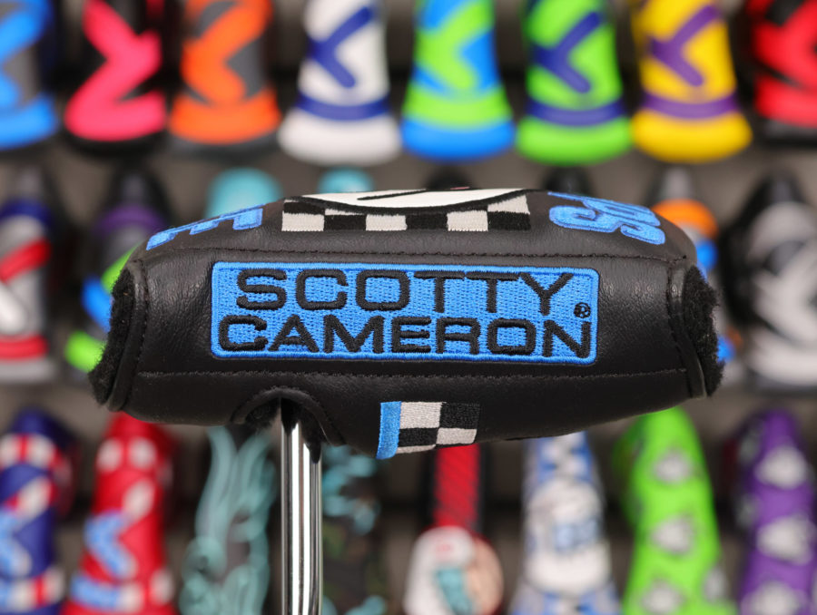 scotty cameron black and blue champs choice custom shop mid round headcover
