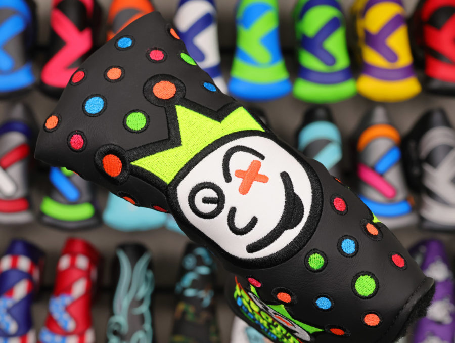 scotty cameron black and neon jackpot johnny bubbles custom shop blade headcover