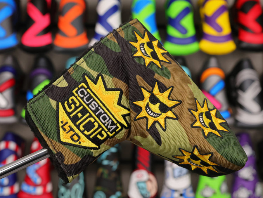 scotty cameron limited release custom shop camo sunshine mid mallet headcover