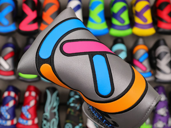 scotty cameron tour only bright silver multi color stick figure industrial circle t mid round headcover