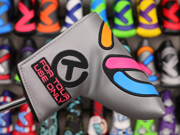 scotty cameron tour only bright silver multi color stick figure industrial circle t mid round headcover