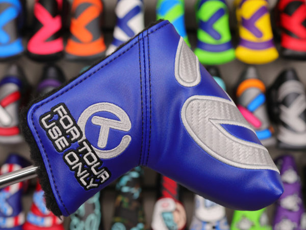 scotty cameron tour only navy blue and silver carbon rush industrial circle t mid mallet headcover