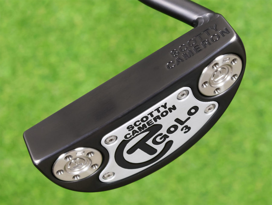 scotty cameron tour only black smooth milled face golo m3 circle t 360g with welded swan neck and black shaft golf club