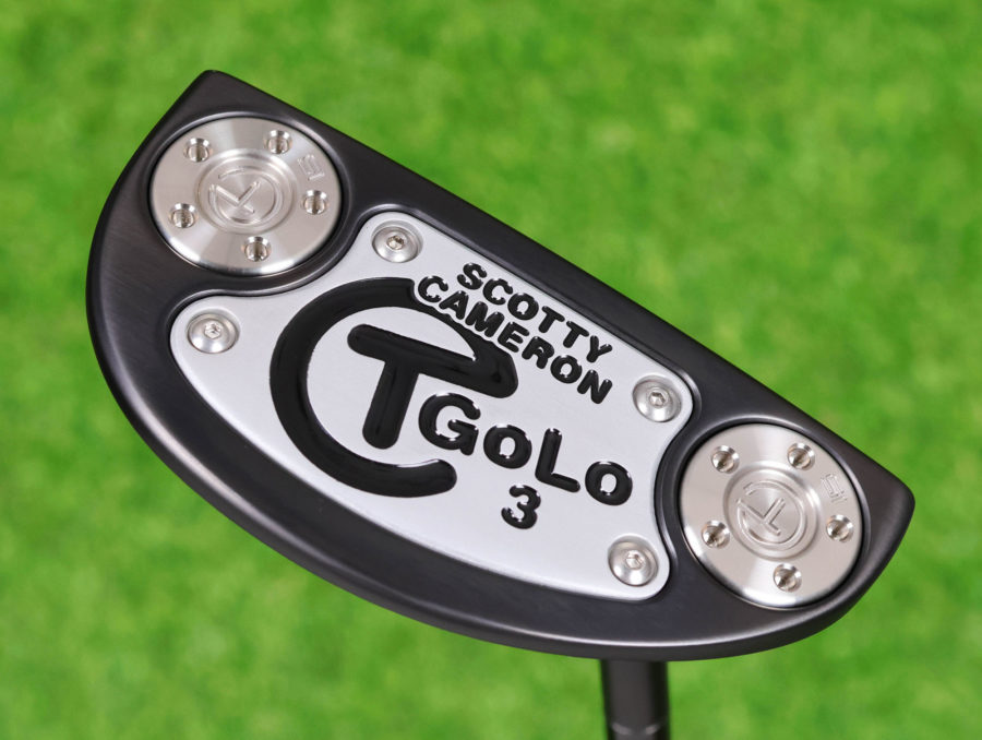 scotty cameron tour only black smooth milled face golo m3 circle t 360g with welded swan neck and black shaft golf club