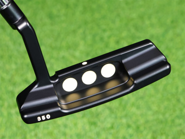 scotty cameron tour only black sss timeless newport 2 circle t 350g putter with dirty white paint and tiger woods style sight dot golf club