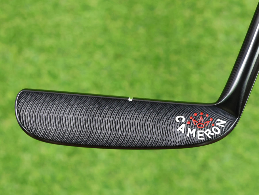 scotty cameron tour only brushed black carbon napa handstamped circle t 350g putter with script titleist stamp and top line golf club