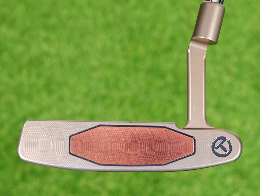 scotty cameron tour only chromatic bronze sss t22 newport teryllium circle t 360g putter with top line and black elastomer inlay and accents dot golf club