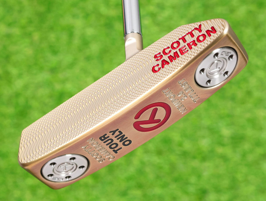 scotty cameron tour only chromatic bronze sss deep milled newport 2.6 select centershaft circle t 360g putter golf club