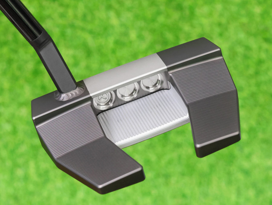 scotty cameron tour only two tone black and silver sss phantom x t5.5 circle t 360g putter with black shaft and welded flojet neck golf club