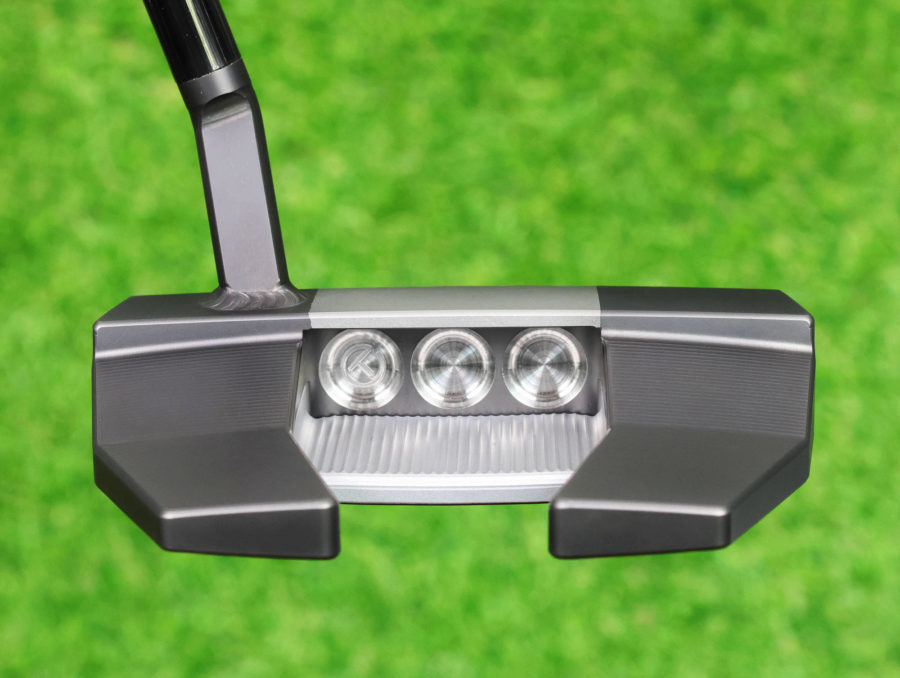 scotty cameron tour only two tone black and silver sss phantom x t5.5 circle t 360g putter with black shaft and welded flojet neck golf club