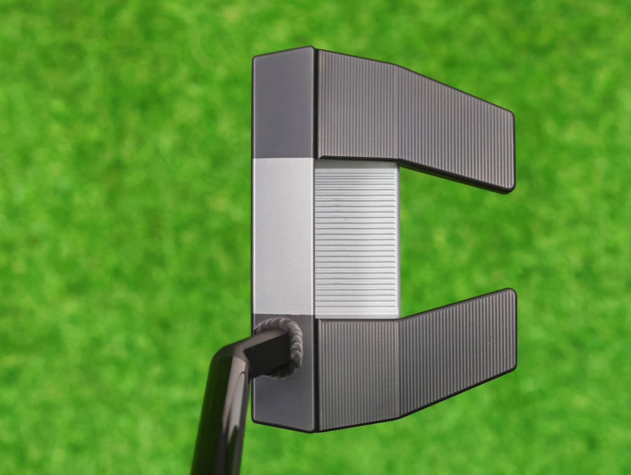 scotty cameron tour only two tone black and silver sss phantom x t5.5 circle t 360g putter with black shaft and welded flojet neck golf club