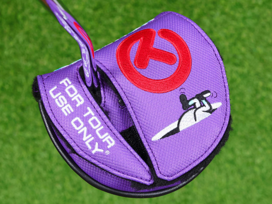 scotty cameron tour only circle t mid round mallet putter headcover for golf club