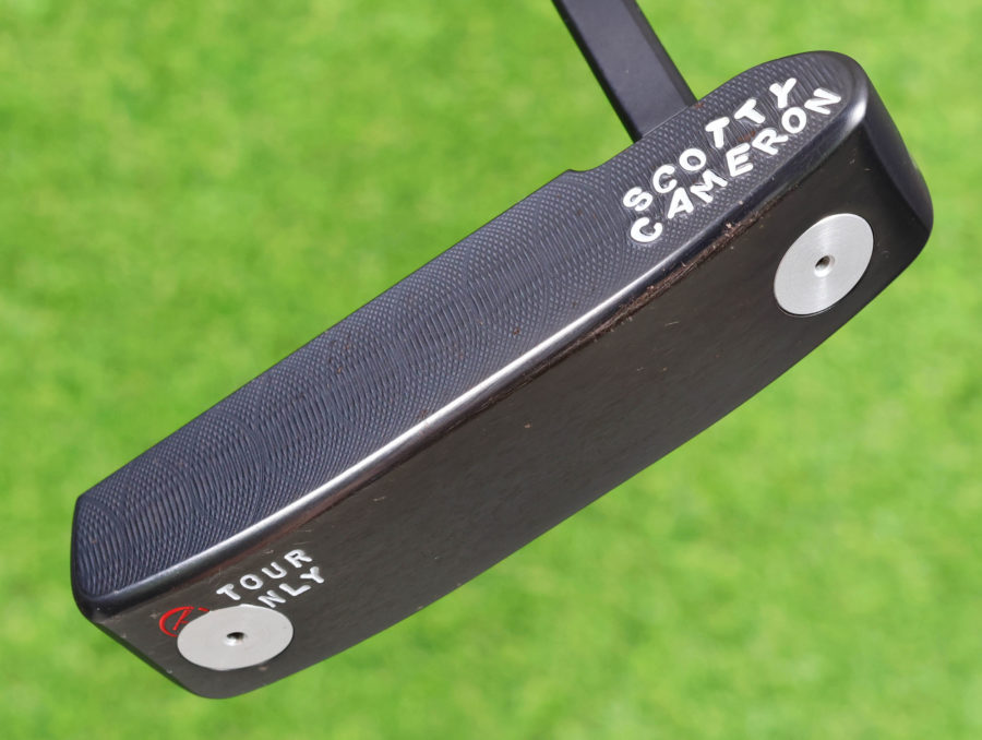 scotty cameron tour only 3x black carbon masterful 009m circle t 350g putter with studio installed tungsten sole weights and scotty dog stamp golf club