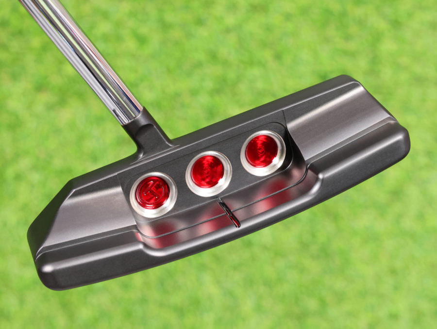 scotty cameron tour only black deep milled sss newport 2.6 select circle t 360g centershaft putter with smiley face stamp golf club