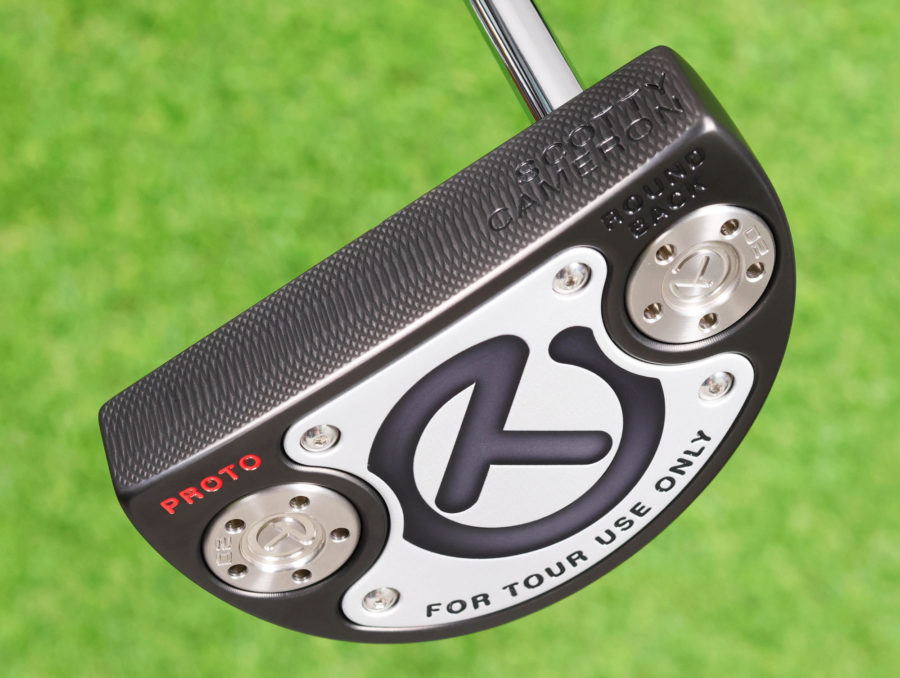 scotty cameron tour only black sss deep milled roundback select prototype circle t 360g putter with red top line golf club