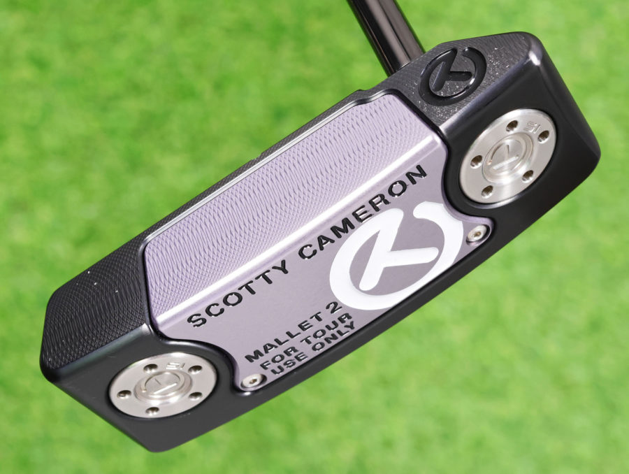 scotty cameron tour only black sss concept m2 mallet 2 circle t 350g putter with top line and dual flange lines and black circle t shaft golf club
