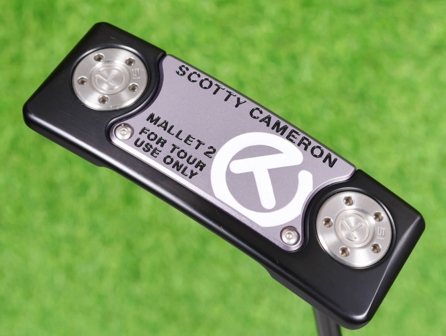 scotty cameron tour only black sss concept m2 mallet 2 circle t 350g putter with top line and dual flange lines and black circle t shaft golf club