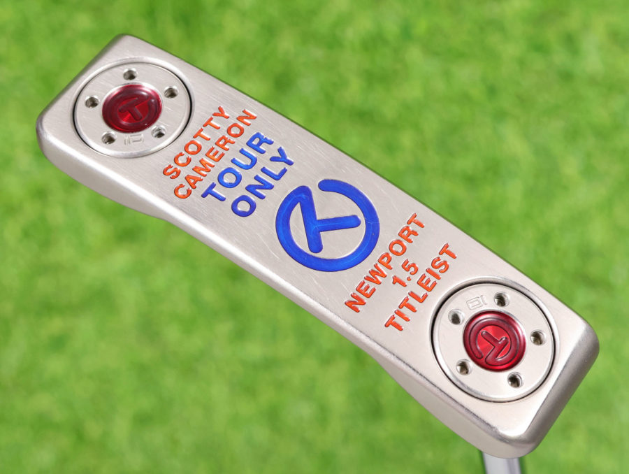 scotty cameron tour only sss deep milled newport 1.5 select circle t 340g putter with sight dot and grinder stamp golf club