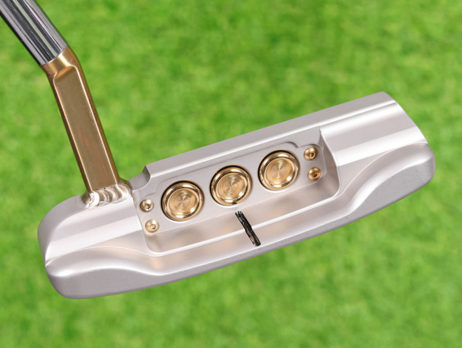 scotty cameron tour only two tone chromatic bronze and sss masterful super rat gss insert circle t 360g with welded flojet neck and chromatic bronze accents golf club