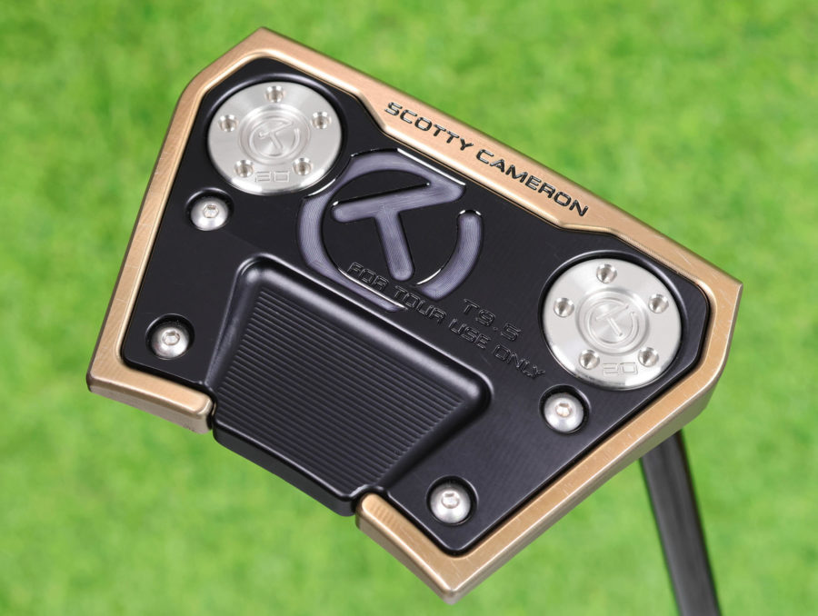 scotty cameron tour only two tone chromatic bronze and sss phantom x t9.5 circle t 360g putter with welded polished flojet neck and black circle t shaft golf club