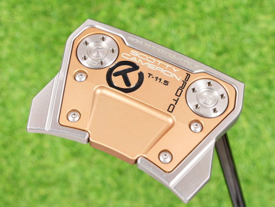 scotty cameron tour only two tone sss and bronze phantom x t11.5 circle t 360g putter with black circle t shaft golf club