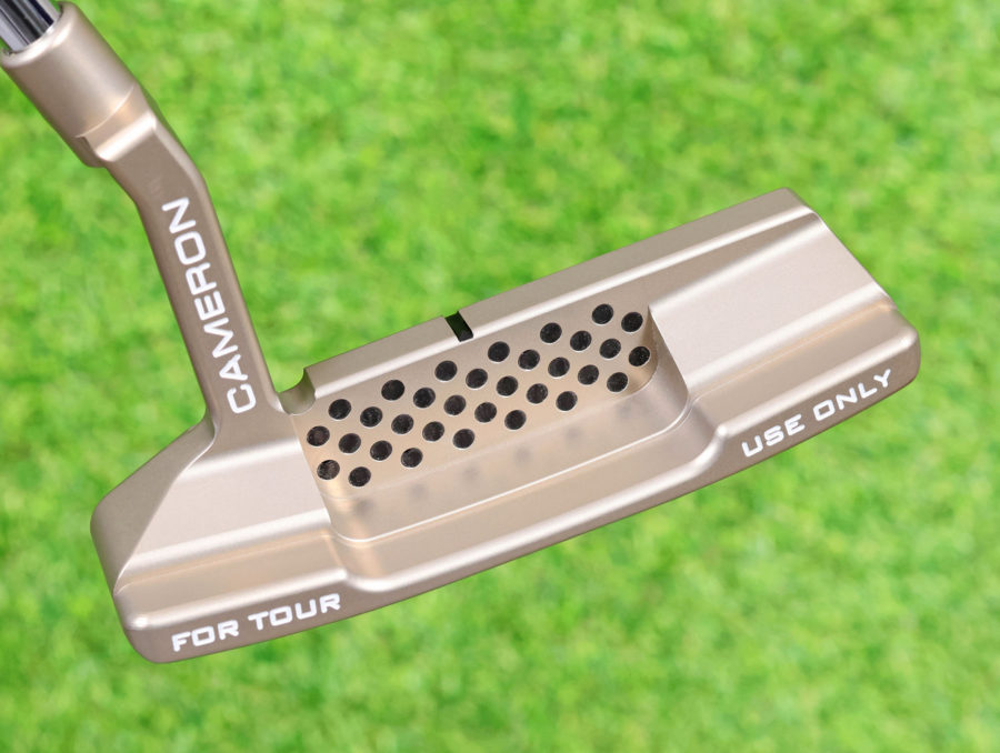 scotty cameron tour only chromatic bronze t22 newport 2 teryllium circle t 360g putter with top line and black elastomer inlay golf club