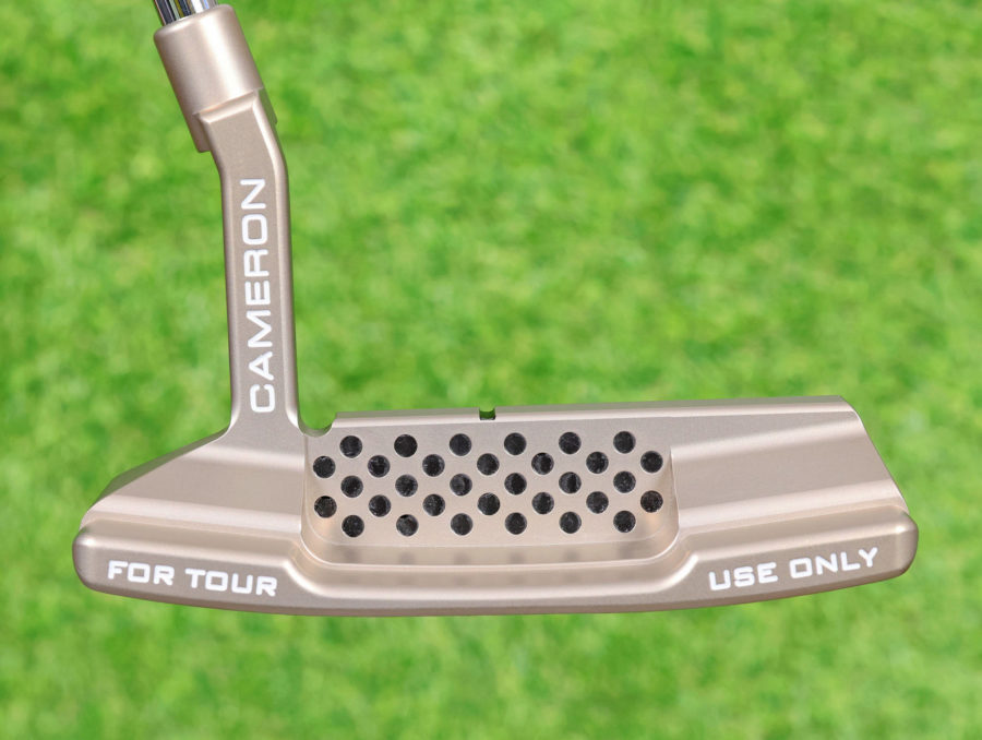 scotty cameron tour only chromatic bronze t22 newport 2 teryllium circle t 360g putter with top line and black elastomer inlay golf club