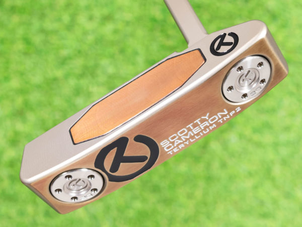 scotty cameron tour only chromatic bronze t22 newport 2 teryllium circle t 360g putter with top line and black elastomer inlay golf club