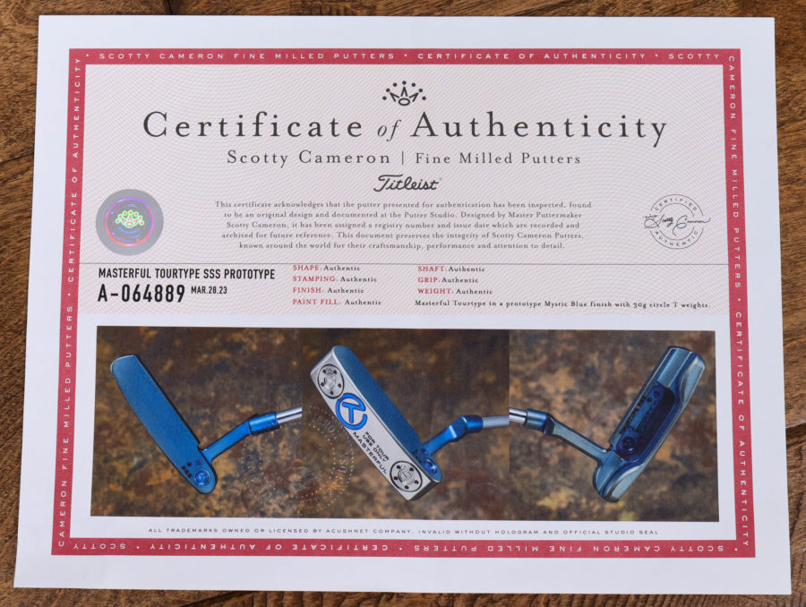 scotty cameron tour only mystic blue prototype finish sss masterful tourtype circle t 360g putter naked design golf club