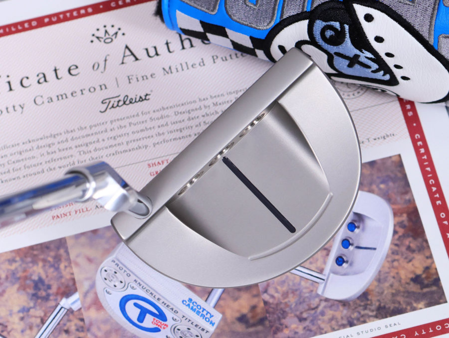 scotty cameron tour only sss deep milled golo knucklehead prototype circle t 360g putter golf club translucent blue paint