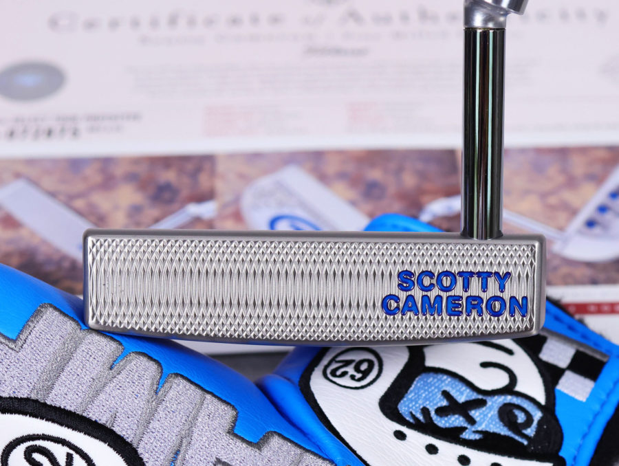 scotty cameron tour only sss deep milled golo knucklehead prototype circle t 360g putter golf club translucent blue paint