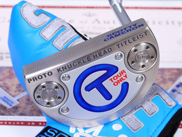 scotty cameron tour only sss deep milled golo knucklehead prototype circle t 360g putter golf club translucent blue paint