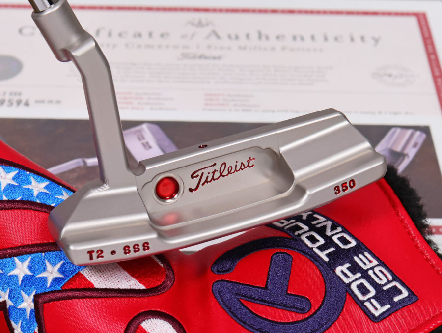 scotty cameron tour only sss timeless t2 newport 2 circle t 350g putter with tiger woods stlye stamps and sight dot golf club