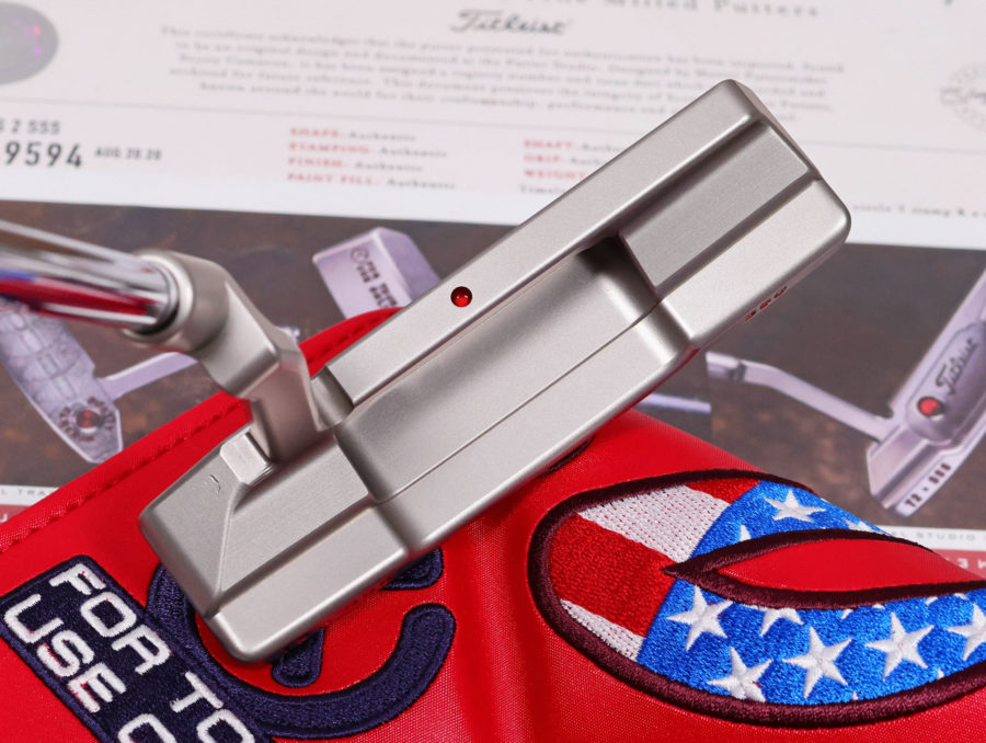 scotty cameron tour only sss timeless t2 newport 2 circle t 350g putter with tiger woods stlye stamps and sight dot golf club