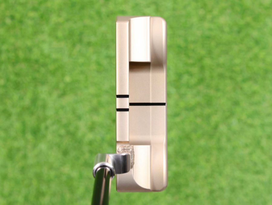 scotty cameron tour only chromatic bronze and sss two tone masterful plus tourtype circle t 360g putter with black circle t shaft and dual top lines golf club