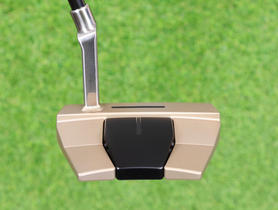 scotty cameron tour only two tone chromatic bronze and sss phantom x t9 circle t 360g putter with welded sss polished plumber neck and black circle t shaft with vertical top line golf club