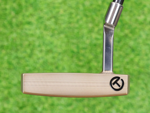 scotty cameron tour only two tone chromatic bronze and sss phantom x t9 circle t 360g putter with welded sss polished plumber neck and black circle t shaft with vertical top line golf club