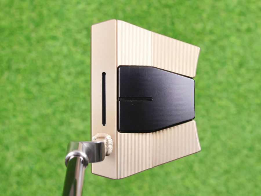 scotty cameron tour only two tone chromatic bronze and sss phantom x t9 circle t 360g putter with welded sss polished plumber neck and black circle t shaft with vertical top line golf club