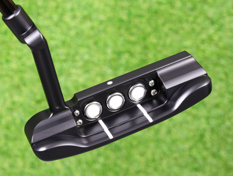 scotty cameron tour only black masterful super rat gss insert circle t 360g putter with dual flange lines and sight dot and black shaft golf club